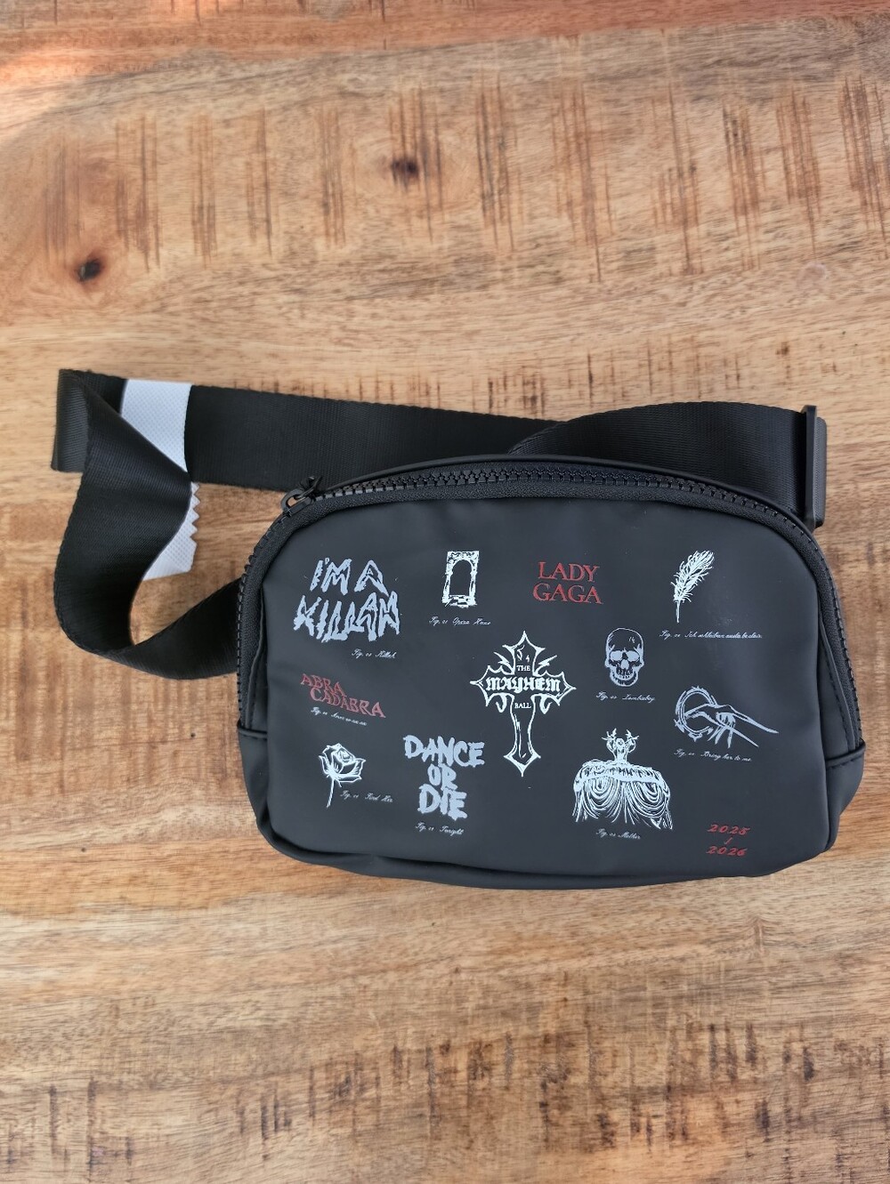 Lady Gaga Mayhem Ball Tour 2025-2026 VIP Belt Bag Fanny Pack